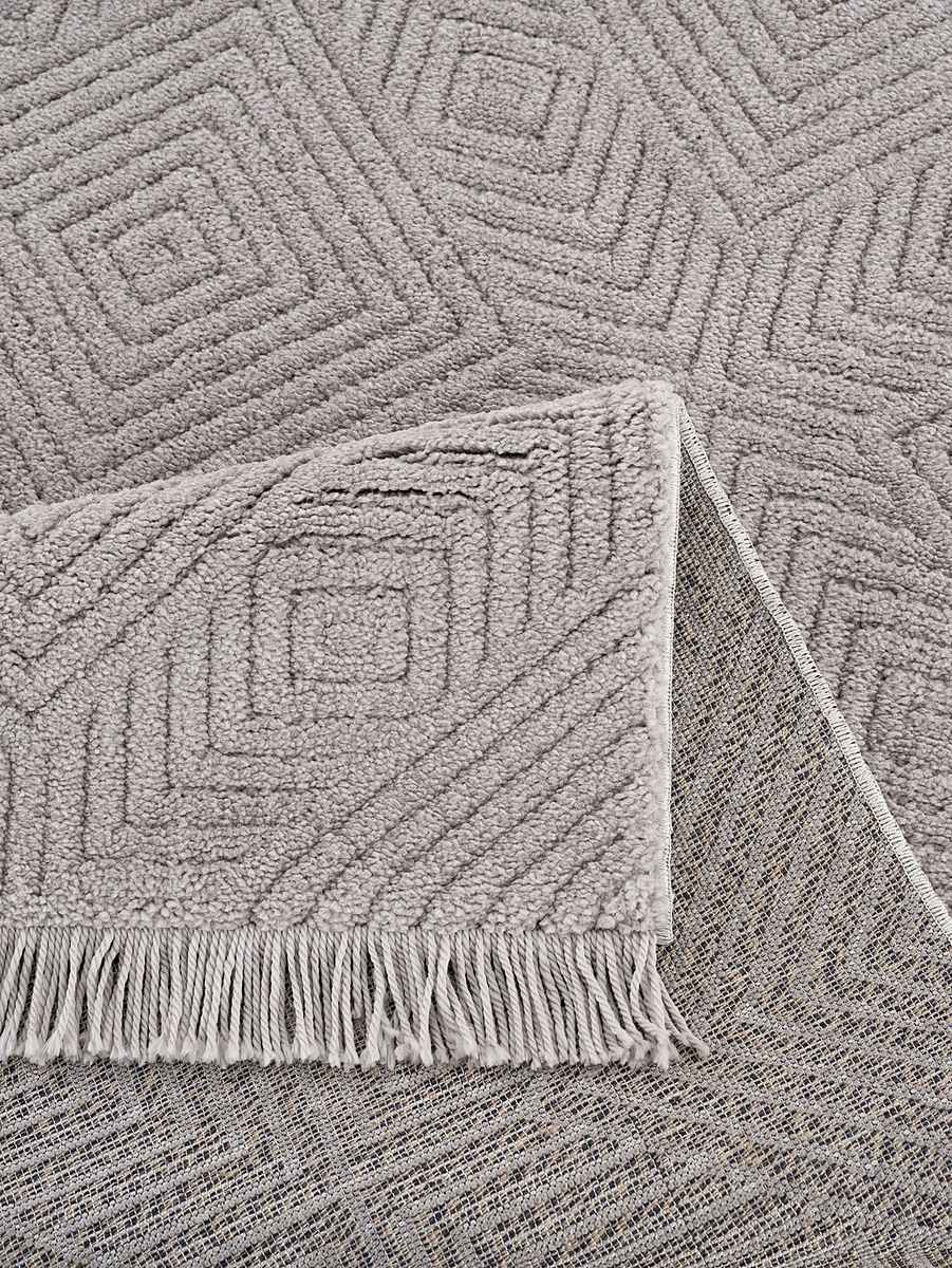 Teppich Duchesse-240 Leonique, Höhe: 22 mm, grafisches Design, Teppich im 3D-Effekt, mit Fransen
