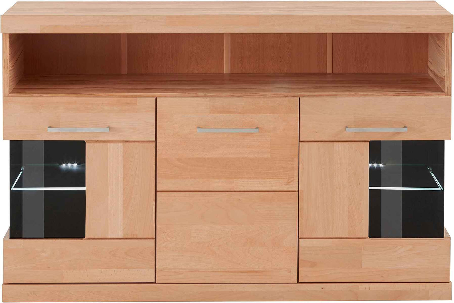 Sideboard - RIBE -Teilmassives Holz Kernbuchefarben