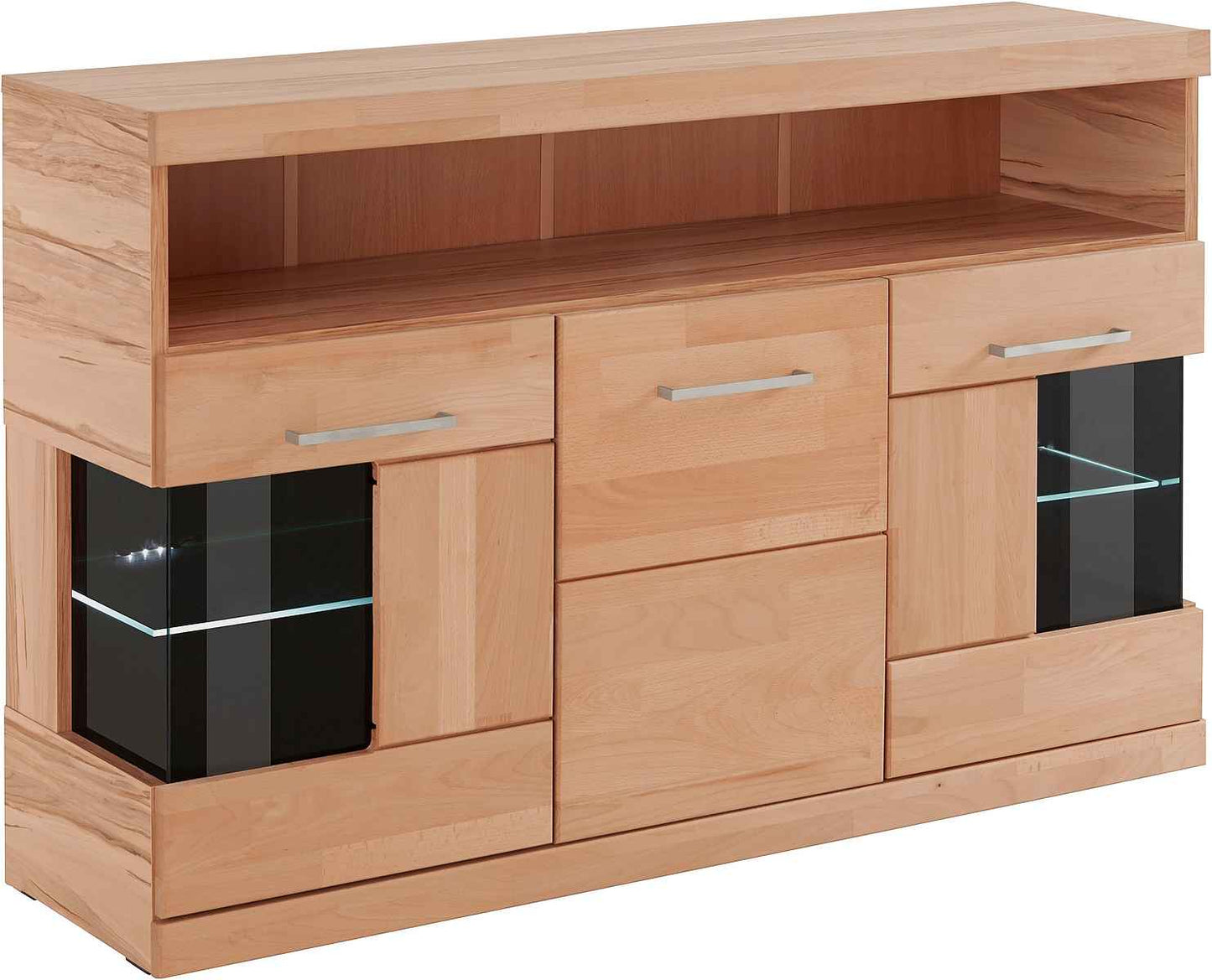 Sideboard - RIBE -Teilmassives Holz Kernbuchefarben