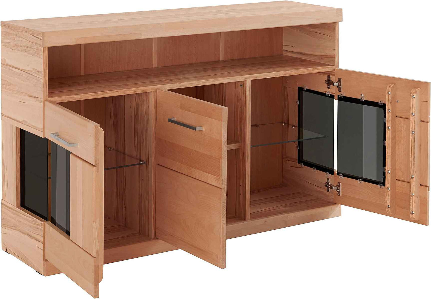 Sideboard - RIBE -Teilmassives Holz Kernbuchefarben