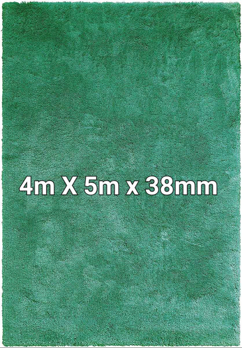 Teppich Hochflor GREEN Größe: 4m X 5m  rechteckig kuschelig weich rasengrün