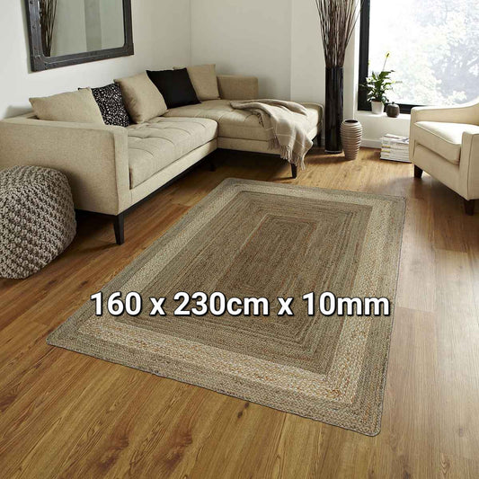 Teppich >Jannis Natur< my home, rechteckig, Höhe 10 mm, handgewebt, Naturprodukt aus 100% Jute