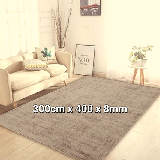 Teppich »Esha-Beige 300«, rechteckig, eleganter Kurzflorteppich, Seiden-Optik, einfarbig, weiche Viskose